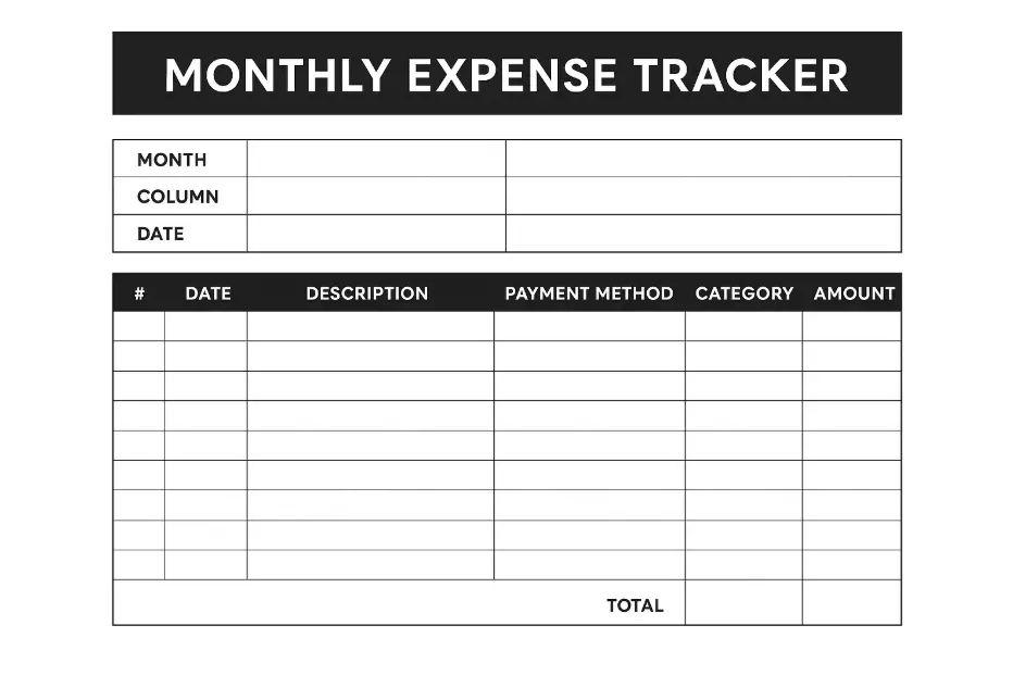 Tracking monthly expenses to identify spending patterns