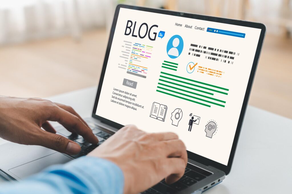 Blogging and content creation for students earning online